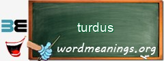 WordMeaning blackboard for turdus